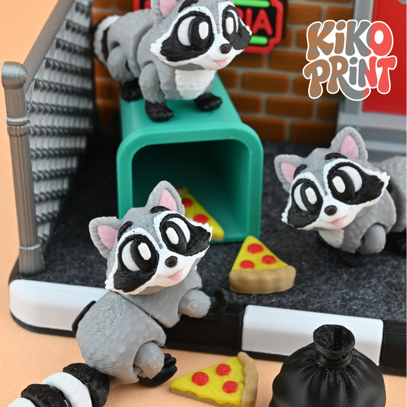 Raccoons Behind the Pizza Place
