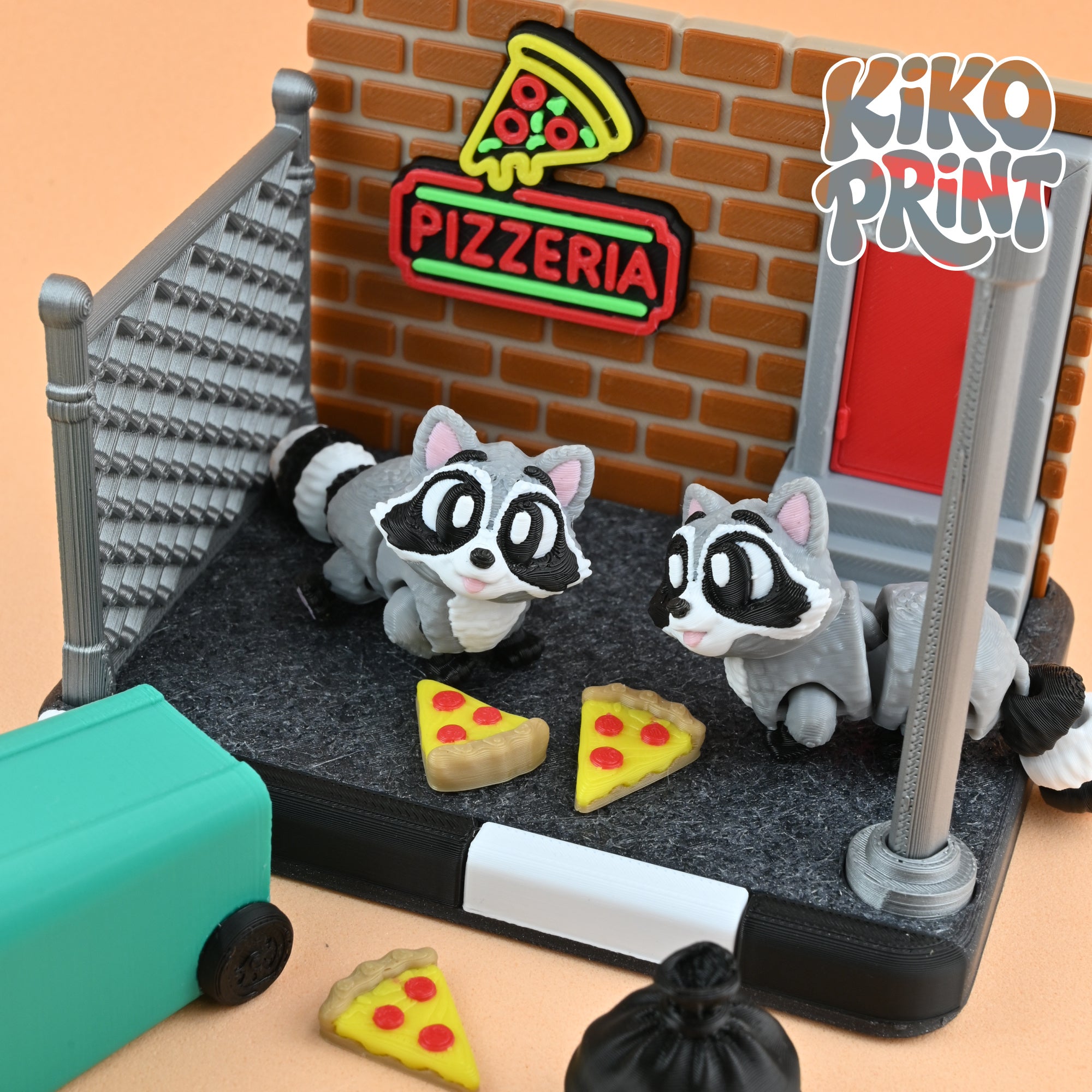 Raccoons Behind the Pizza Place