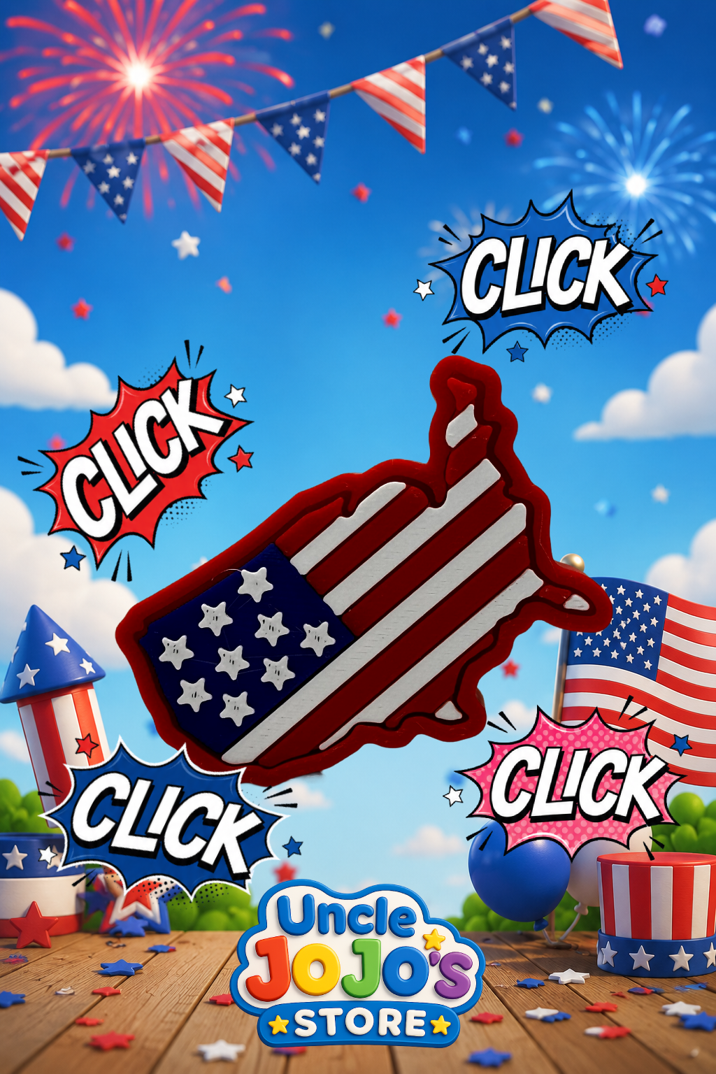 UNITED STATES MAP FIDGET CLICKER