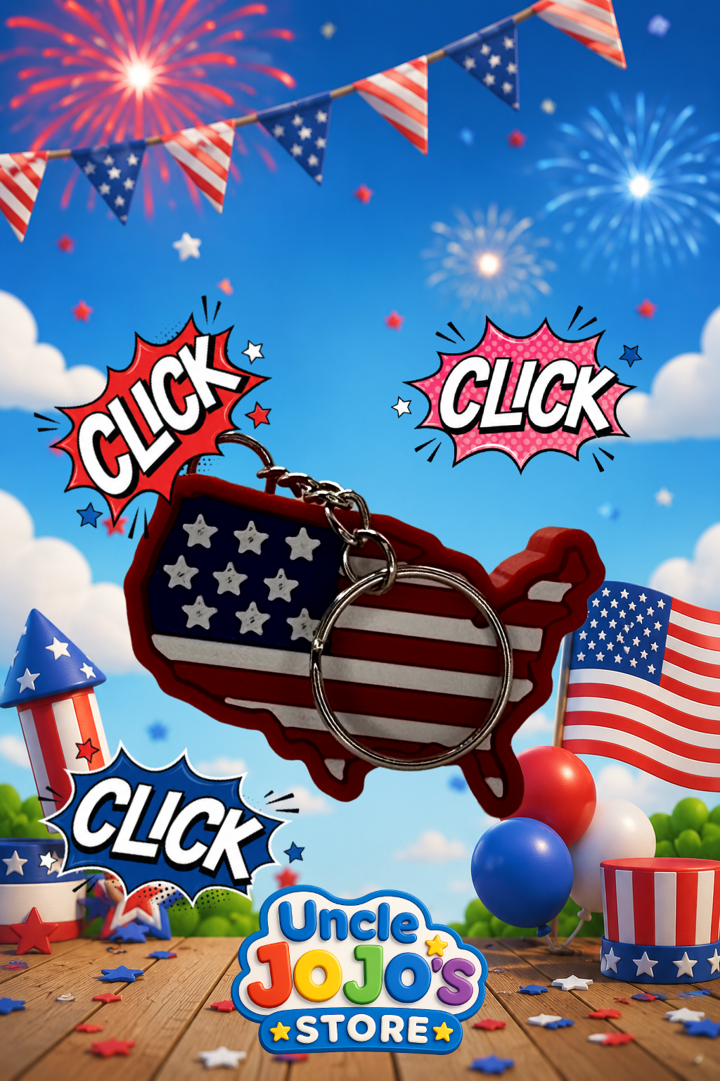 UNITED STATES MAP FIDGET CLICKER